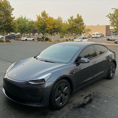 Tesla with tinted windows in Woodland, CA